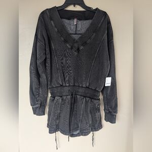 NWT! FP Movement Intercept Romper, Black/Charcoal (SIZE XS)